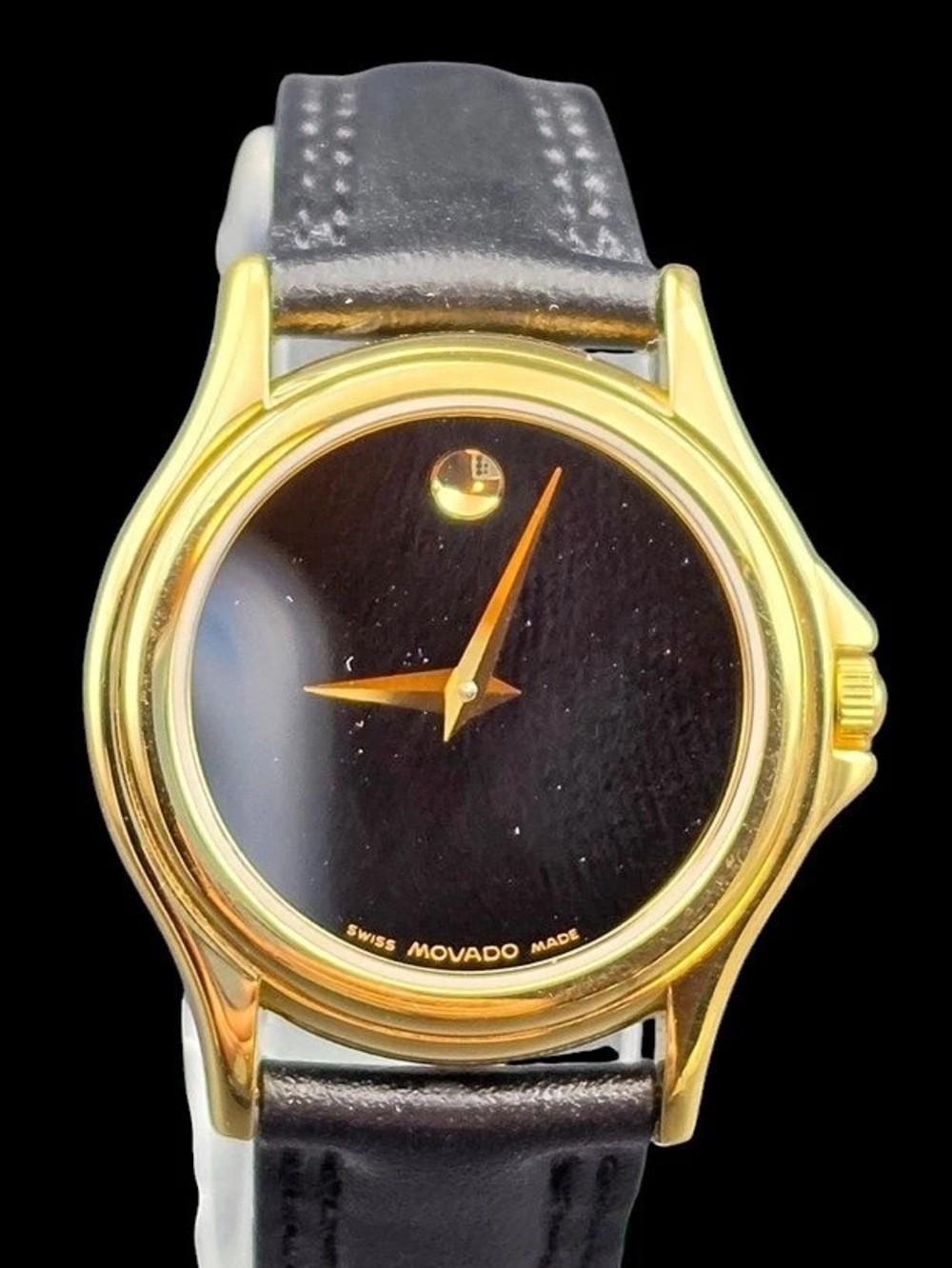 Movado Museum Watch Black Gold